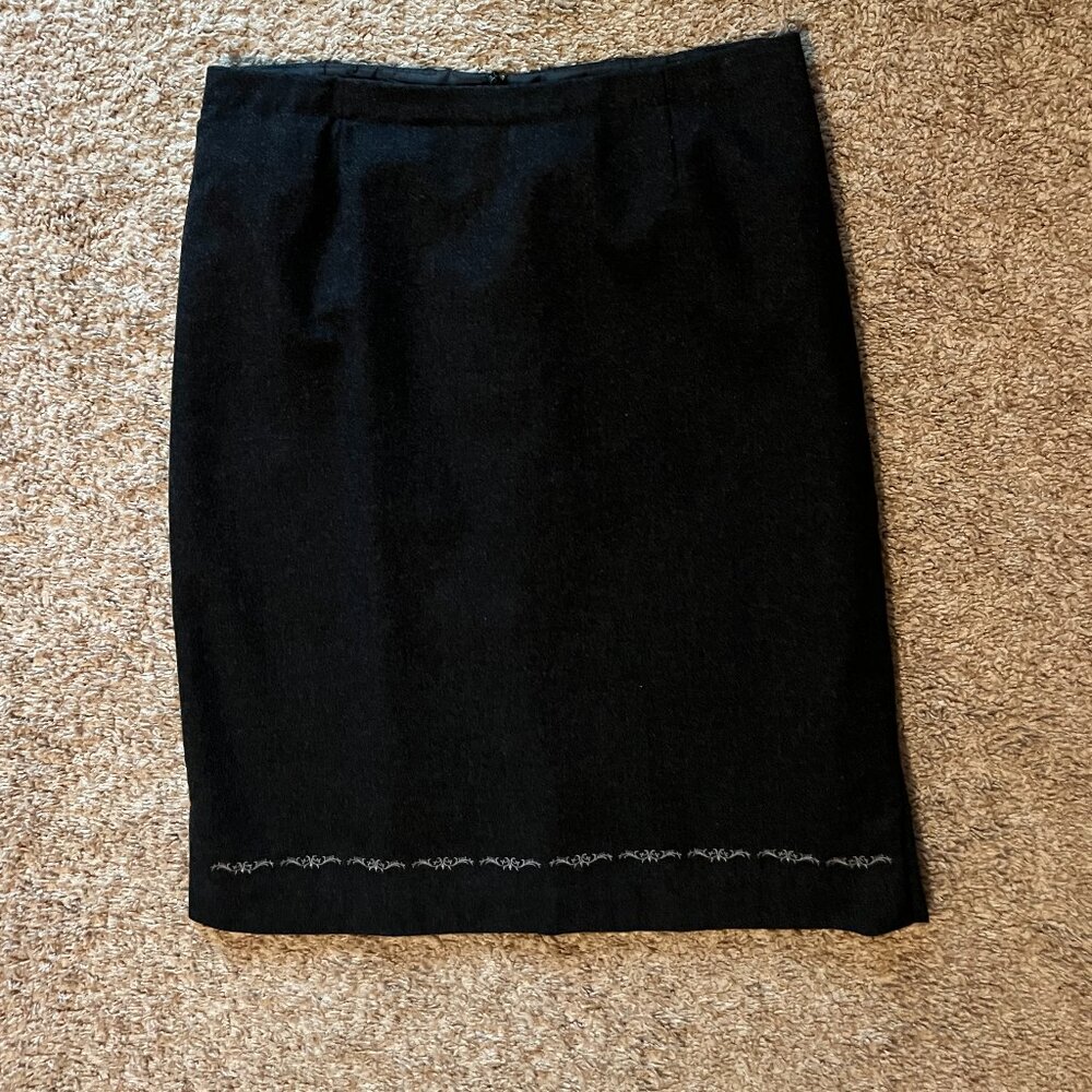 OLD NAVY Dark Gray Wool Blend Pencil Skirt - Sz 8